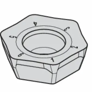 WIDIA HPGT225DZERLD Hexagon Milling Insert, 0.4291 Inch Inscribed Circle, 0.98 mm Corner Radius | CV2PUD 444U20