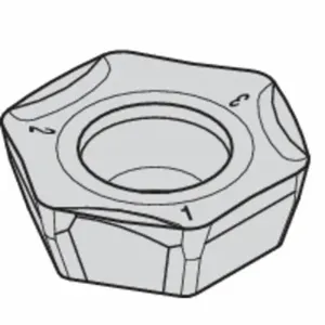 WIDIA HPGT06T3DZERGD3W Hexagon Milling Insert, 0.4385 Inch Inscribed Circle, 0.98 mm Corner Radius | CV2PUY 444X82