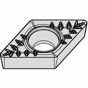 WIDIA DCMT3251MP Diamond Turning Insert, Dcmt Insert, Neutral, 5/32 Inch Thick, 1/64 Inch Corner Radius | CV3KAU 274LC4