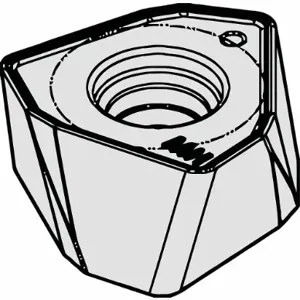 WIDIA WOEJ120712SRMH Trigon Milling Insert, 0.4720 Inch Inscribed Circle, 1.27 mm Corner Radius | CV2TMD 274LJ7