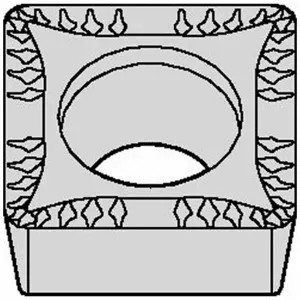 WIDIA SCMT3252MU WU25PT Insert, 0.375 Inch Inscribed Circle, Carbide, Neutral, 0.031 Inch Corner Radius | CV2PZX 796LP4