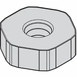 WIDIA HNEC535ANSN Hexagon Milling Insert, 5/8 Inch Inscribed Circle, 3/64 Inch Corner Radius | CV2PYC 444Y11