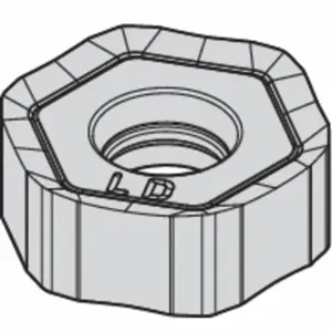 WIDIA HNGJ0704ANENLD Hexagon Milling Insert, 1/2 Inch Inscribed Circle, 3/64 Inch Corner Radius | CV2TQL 444Z32