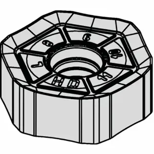 WIDIA HNPJ53511ANSNHD Hexagon Milling Insert, 5/8 Inch Inscribed Circle, 0.1709 Inch Corner Radius | CV2PWW 273YC4