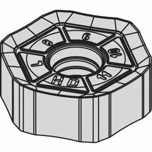 WIDIA HNPJ53511ANSNHD Hexagon Milling Insert, 5/8 Inch Inscribed Circle, 0.1709 Inch Corner Radius | CV2PWY 444U81