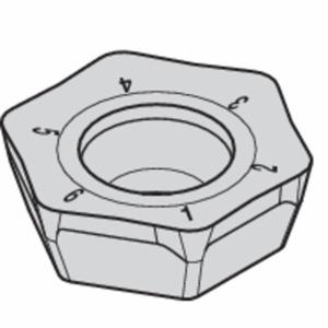 WIDIA HPGT225DZERLD Hexagon Milling Insert, 0.4291 Inch Inscribed Circle, 0.98 mm Corner Radius | CV2PUE 444X79