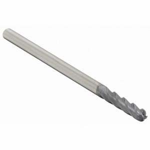 WIDIA I4B0375T112R Ball End Mill, 4 Flutes, 3/8 Inch Milling Dia, 3 Inch Overall Length | CV2BXR 48HC13