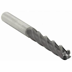 WIDIA I4B1000T225L Ball End Mill, 4 Flutes, 1 Inch Milling Dia, 5 Inch Overall Length | CV2BVY 48HC32