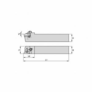 WIDIA LSASR163 Indexable Thread Turning Tool Holder, Right Hand, 1 Inch Shank Width | CV3NKN 287CV3