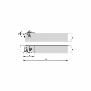 WIDIA LSASR163 Indexable Thread Turning Tool Holder, Right Hand, 1 Inch Shank Width | CV3NKN 287CV3