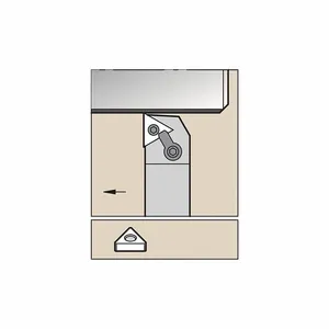 WIDIA MTJNLS164 Indexable Turning Toolholder, MTJN Toolholder, TN Insert, Triangle | CV3GVW 273TF6