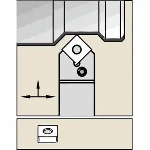 WIDIA PSDNN2525M12 Toolholder, Square, Non-Coolant Through, Neutral, Negative Zero, PSDNN2525M12 | CV3HFN 273ZR6