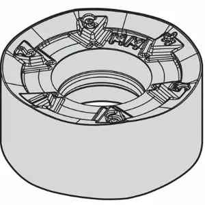 WIDIA RNGJ1204M0SMM Round Milling Insert, 0.4724 Inch Inscribed Circle, 0.1870 Inch Thick, Chip-Breaker | CV2TBY 444W74