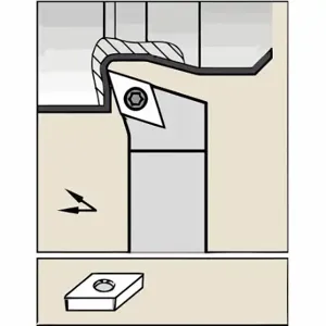 WIDIA SDJCR2020K15 Toolholder, Diamond, Non-Coolant Through, Right Hand, Neutral, SDJCR2020K15 | CV3HKN 273ZY4