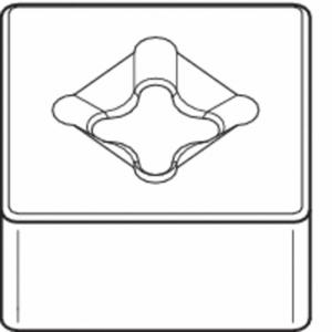 WIDIA SNGX453T0820 CW5025 Square Turning Insert, 1/2 Inch Inscribed Circle, Silicon Nitride Ceramic, Neutral | CV3LCX 433D06