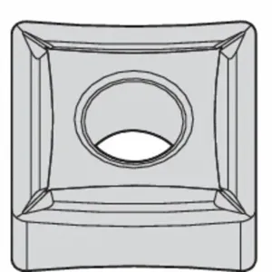 WIDIA SNMP432 WM25CT Square Turning Insert, 1/2 Inch Inscribed Circle, Neutral, 1/32 Inch Corner Radius | CV3MRA 433V86