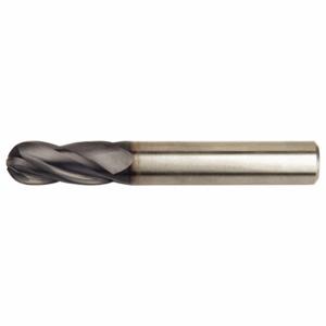 WIDIA 40000300T009 Ball End Mill, 4 Flutes, 3 mm Milling Dia, 9.5 mm Length Of Cut, 38 mm Overall Length | CV2BWX 287NP3