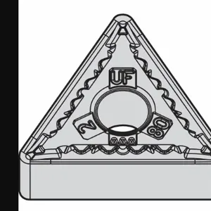 WIDIA TNMG331UF WM25CT Triangle Turning Insert, 3/8 Inch Inscribed Circle, Neutral, Uf Chip-Breaker | CV3LZB 433J92