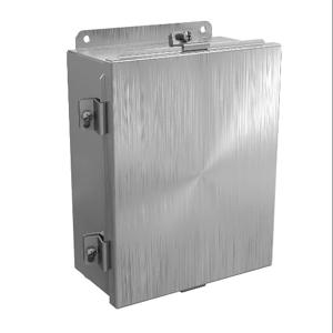 WIEGMANN BN4100804SSA Enclosure, 10 x 8 x 4 Inch Size, Wall Mount, 316L Stainless Steel | CV6PLU