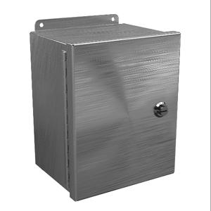 WIEGMANN BN4100806CHQTSSA Enclosure, 10 x 8 x 6 Inch Size, Wall Mount, 316L Stainless Steel | CV6PLX