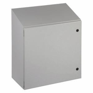 WIEGMANN N412242412CST Sloped Top Enclosure, 1/4 Turn Latch, 24 Inch Nominal Enclosure Height | CV3PTF 2HAY1