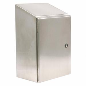 WIEGMANN N412363008CSSST Sloped Top Enclosure, 1/4 Turn Latch, 36 Inch Nominal Enclosure Height | CV3PTM 487M68