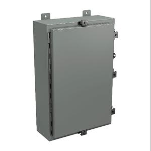 WIEGMANN N4241606 Enclosure, 24 x 16 x 6 Inch Size, Wall Mount, Carbon Steel, Ansi 61 Gray | CV6PZB