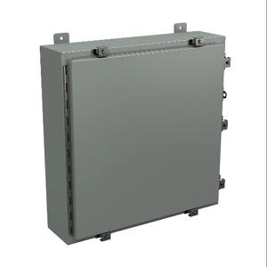 WIEGMANN N4242406 Enclosure, 24 x 24 x 6 Inch Size, Wall Mount, Carbon Steel, Ansi 61 Gray | CV6PZD