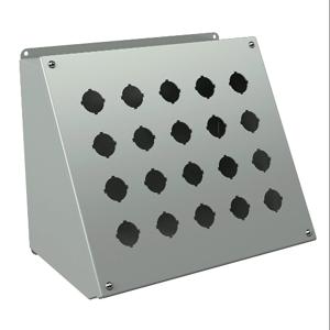 WIEGMANN WPBA20 Pushbutton Consolet, 20 Holes, 30mm, 12 x 13 x 9 Inch Size, Wall Mount, Carbon Steel | CV6NQU
