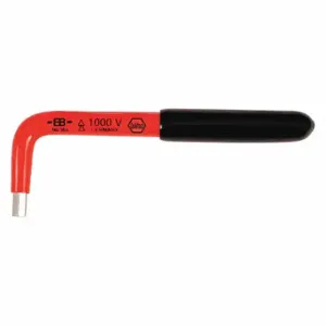 WIHA TOOLS 13659 Hex Key, 0 Ball Ends, 10 mm Tip Size, Metric, Short, Alloy Steel, Chrome | CV3PWZ 53KD84