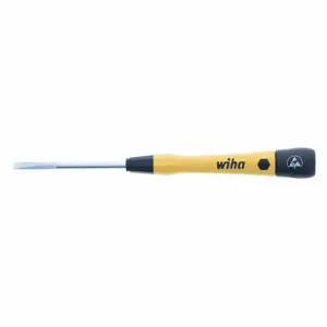 WIHA TOOLS 27281 Esd-Safe Precision Slotted Screwdriver, 4 mm Tip Size, 6 1/4 Inch Overall Lg | CV3QBK 56FR19