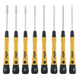 WIHA TOOLS 27789 Solid Shank Precision Nut Driver Set, Metric, 5/16 Inch Bolt Clearance | CV3PZN 56FR50