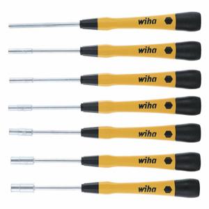 WIHA TOOLS 27792 Solid Shank Precision Nut Driver Set, 6 3/16 Inch To 6 3/4 In, 5/16 Inch Bolt Clearance | CV3PZM 56FR51