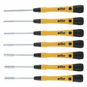 WIHA TOOLS 27792 Solid Shank Precision Nut Driver Set, 6 3/16 Inch To 6 3/4 In, 5/16 Inch Bolt Clearance | CV3PZM 56FR51