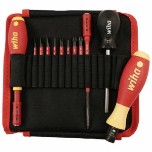 WIHA TOOLS 28795 Insulated TorqueControl 12 Pc. Set, 12 Total Pcs, Drivers and Bits, SAE, Tool Pouch | CV3QCQ 288JA8