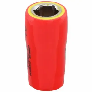 WIHA TOOLS 31331 Insulated Socket, 1/4 Inch Drive Size, 10 mm Socket Size, 6-Point, Std, Chrome | CV3PYN 53KF42