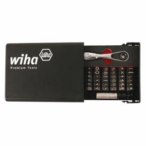 WIHA TOOLS 71988 Multi-Bit Screwdriver, 37 Tips, 6 1/2 Inch Overall Length, Locking, Ergonomic Grip | CT7HJE 440A41