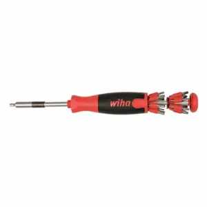 WIHA TOOLS 77792 Multi-Bit Screwdriver, 24 Tips, 9 Inch Overall Length, Locking, Ergonomic Grip, Double End | CT7HYZ 55EU10