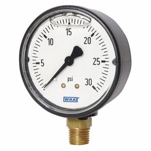 WIKA 113.13.25.30.L Commercial Pressure Gauge, Liquid-Filled, 0 To 30 PSI, 2 1/2 Inch Dial, Bottom | CV3QFG 442Y81