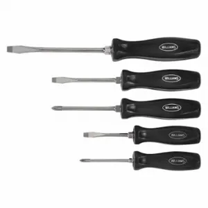 WILLIAMS INDUSTRIAL TOOLS 100P-5MD Mixed Screwdriver Set, 5Pcs | CV2RMK 58TW38