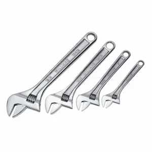 WILLIAMS INDUSTRIAL TOOLS 13342A Chrome Adjustable Wrench Set, 4 pcs | CV3QMQ 58XC60