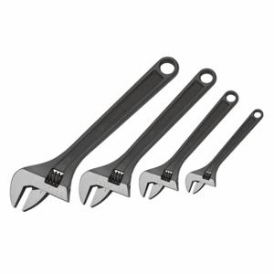 WILLIAMS INDUSTRIAL TOOLS 13642A Adjustable Wrench Set, Alloy Steel, Chrome, Plain Grip, 6-12 in | CV3QMF 58XC28