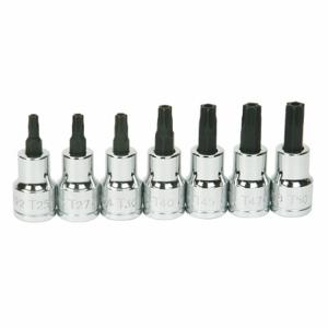 WILLIAMS INDUSTRIAL TOOLS 31912 Socket Set, 3/8 Inch Drive Size, Torx Tamp Res, 7Pk | CV3QXX 58TV85