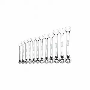 WILLIAMS INDUSTRIAL TOOLS MWS-12RC Ratchet Combo Wrench Set, 12 Pcs, Metric | CV3QWP 58XK52