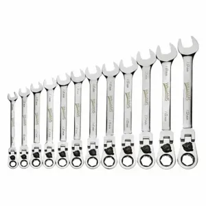 WILLIAMS INDUSTRIAL TOOLS MWS-12RCF Wrench Set, Flex-Head, 12 pcs | CV3RBP 58XG48