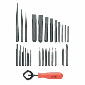 WILLIAMS INDUSTRIAL TOOLS PC-27 Punch And Chisel Set, 27Pcs | CV3QWC 58TH96