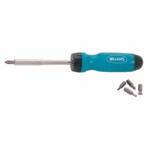 WILLIAMS INDUSTRIAL TOOLS WRS-1 Ratcheting Multi-Bit Screwdriver | CV3QVF 505U52