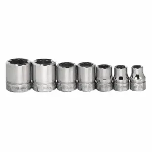 WILLIAMS INDUSTRIAL TOOLS WSBD-7RC Socket Set, 3/8 Inch Drive Size, 8 Pt, 7Pk | CV3QXW 58TM86