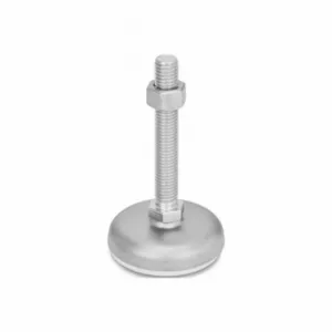 WINCO 31-100-1/2X13-100-B2-SK Leveling Foot, 1/2 Inch-13, 3.94 Inch Size Bolt Length, Stainless Steel, Shotblasted Matte | CR6DLG 805XT0