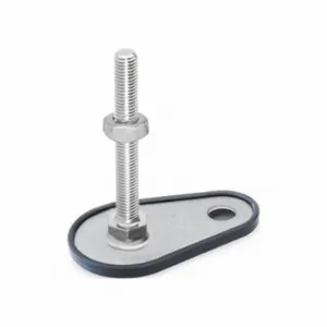 WINCO 43-60-3/8X16-100-D1-SK Leveling Foot Teardrop Shape, 3/8 Inch-16, 3.94 Inch Size Bolt Length, Stainless Steel | CR6DET 805X58